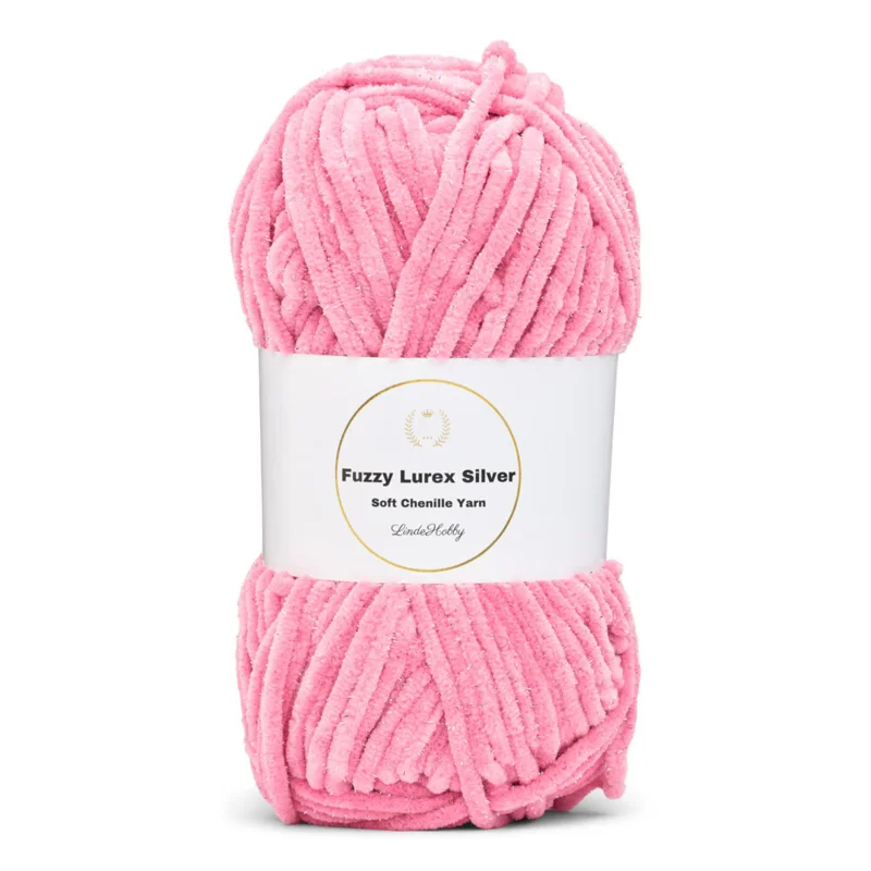 LindeHobby Fuzzy Chenille Silver Lurex